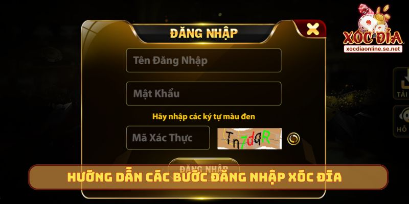 Hướng dẫn các bước đăng nhập Xóc Đĩa