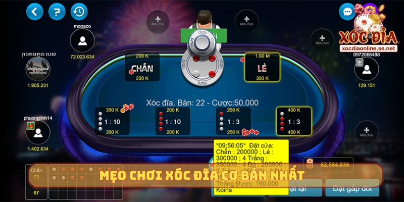 Mẹo chơi Xóc Đĩa cơ bản nhất